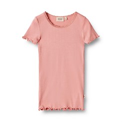 Wheat Rib T-Shirt Lace SS - Rosette